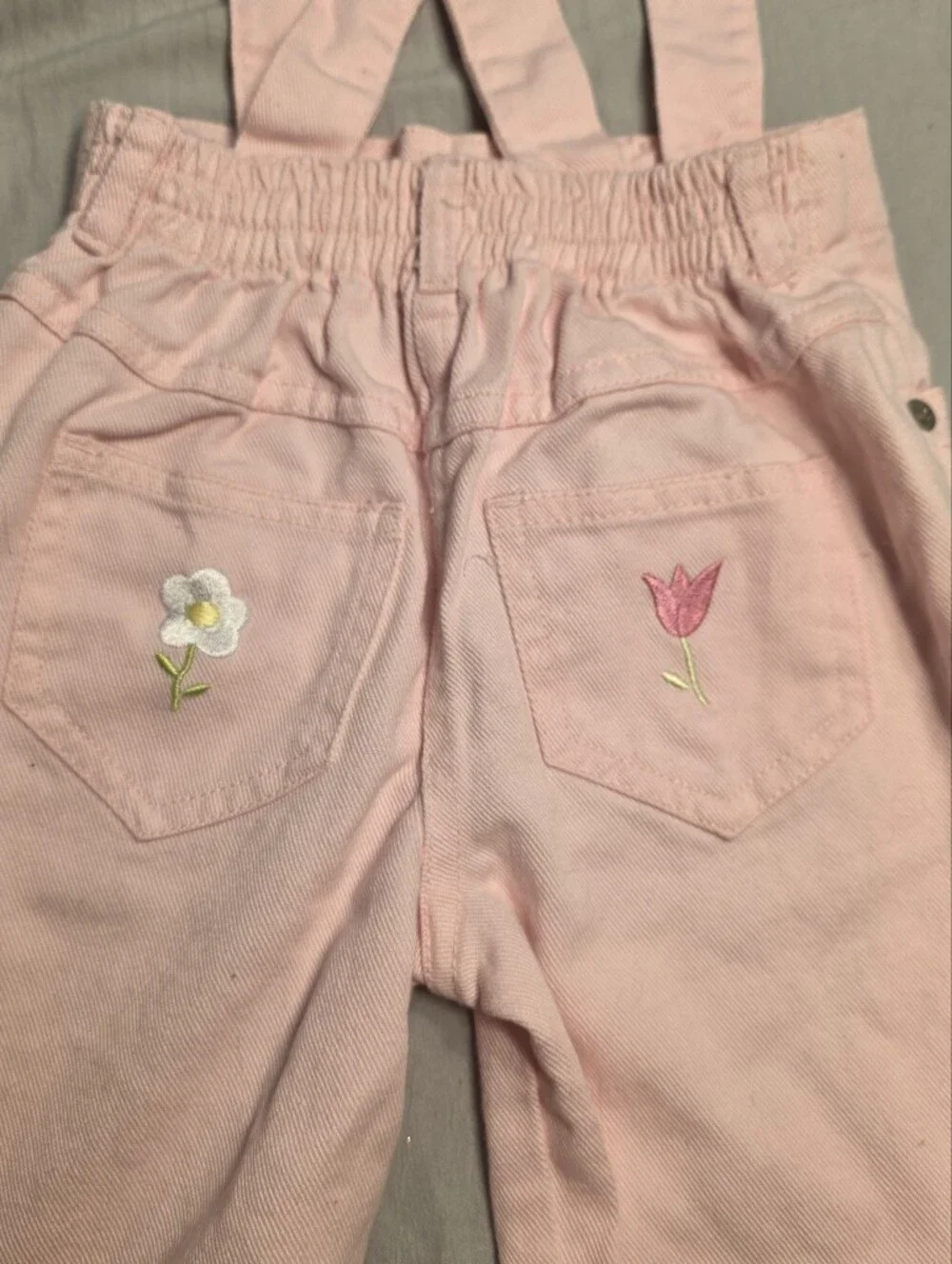 Vintage 2000s Girls Embroidered Suspender Overalls